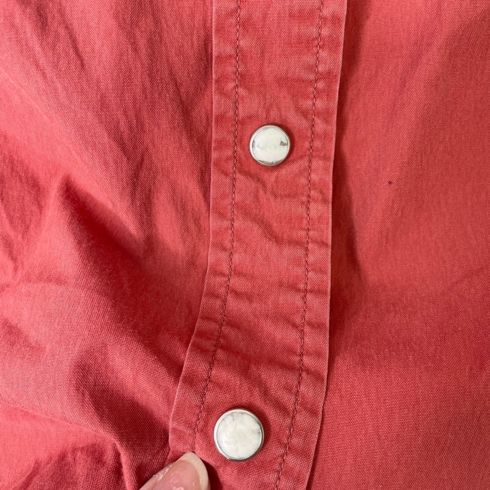 2025 SALE! Carhartt western sleeveless shirt, snap closure, burnt orange. Size S - Picture 4 of 7